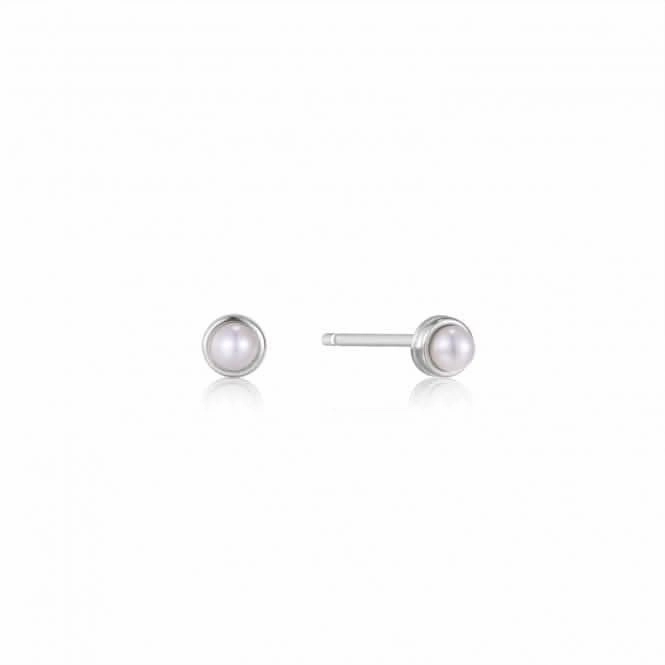 Pearl Cabochon Stud Earrings E043-01H