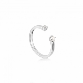 Pearl Sparkle Adjustable Ring R043-01H