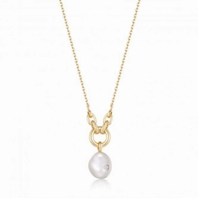 Pearl Sparkle Pendant Necklace N043-03G