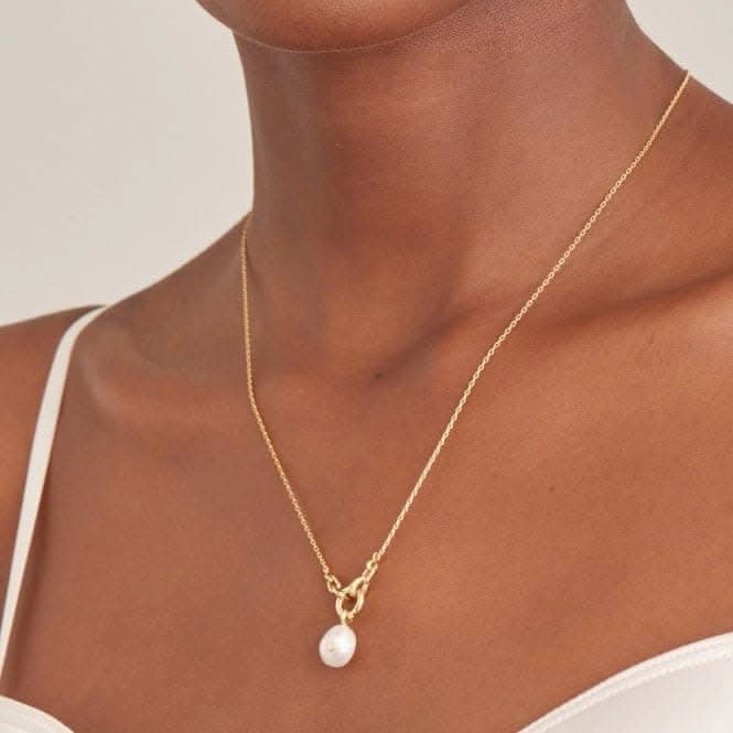 Pearl Sparkle Pendant Necklace N043-03G