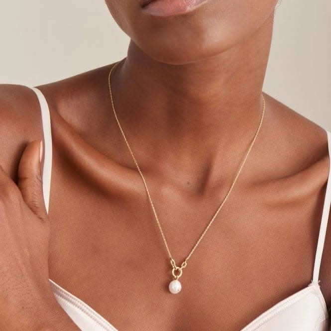 Pearl Sparkle Pendant Necklace N043-03G