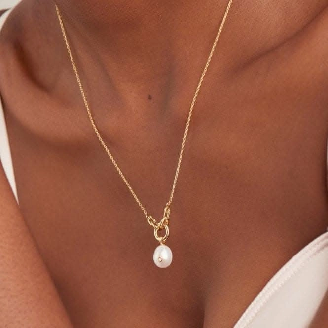 Pearl Sparkle Pendant Necklace N043-03G