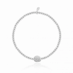 Perfect Pebble Silver 17.5cm Stretch Bracelet 3945