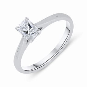 Phoenix Cut Platinum 0.48ct Diamond Solitaire Ring