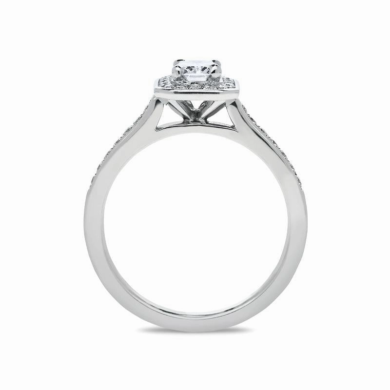 Phoenix Cut Platinum 0.76ct Diamond Cluster Ring D