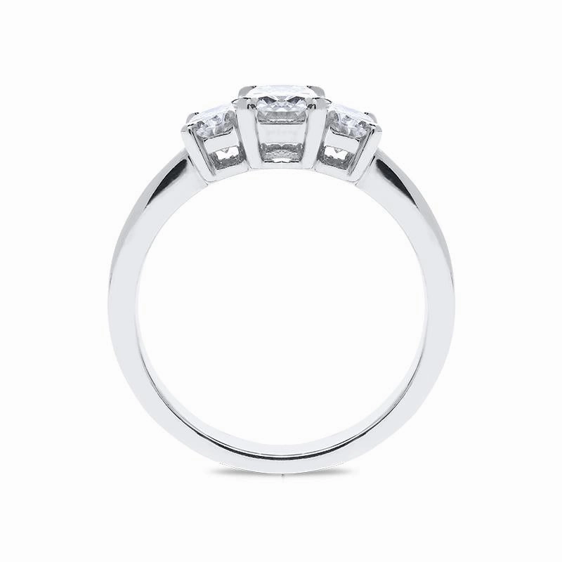 Phoenix Cut Platinum 1.20ct Diamond Trilogy Ring