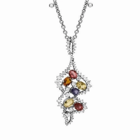 Picchiotti 18ct White Gold Citrine Iolite and Diamond Necklace