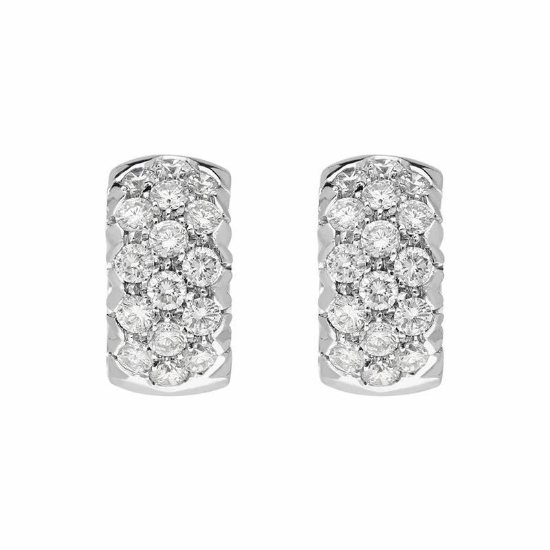 Picchiotti 18ct White Gold Diamond Hinged Hoop Earrings