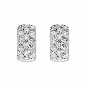 Picchiotti 18ct White Gold Diamond Hinged Hoop Earrings