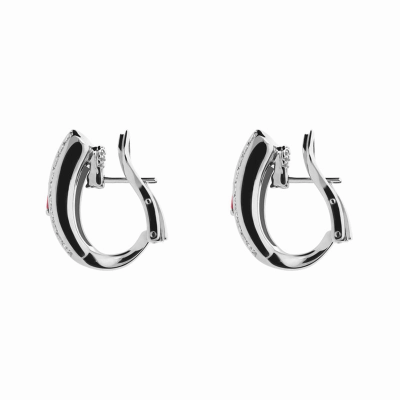 Picchiotti 18ct White Gold Diamond Pink Tourmaline Earrings