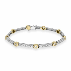 Picchiotti 18ct Yellow and White Gold 1.23ct Diamond Bracelet