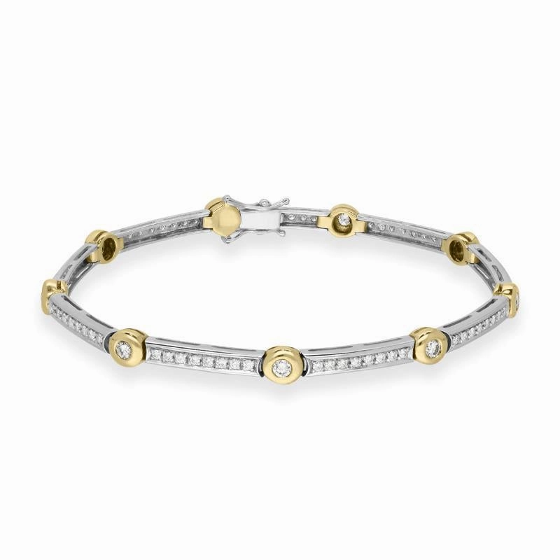 Picchiotti 18ct Yellow and White Gold 1.23ct Diamond Bracelet