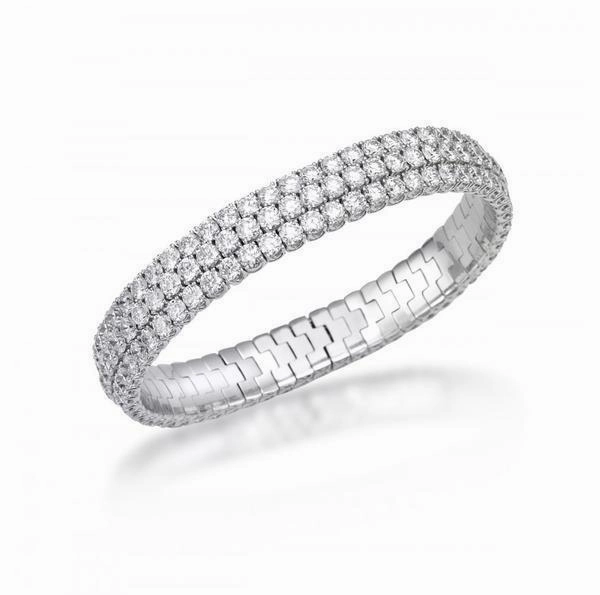 Picchiotti Xpandable 18ct White Gold 25.76ct Diamond Tennis Bracelet