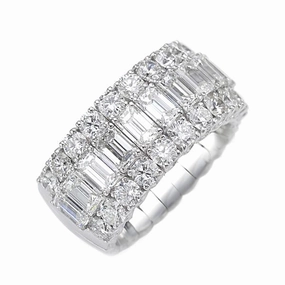 Picchiotti Xpandable 18ct White Gold 4.85ct Diamond Half Eternity Ring