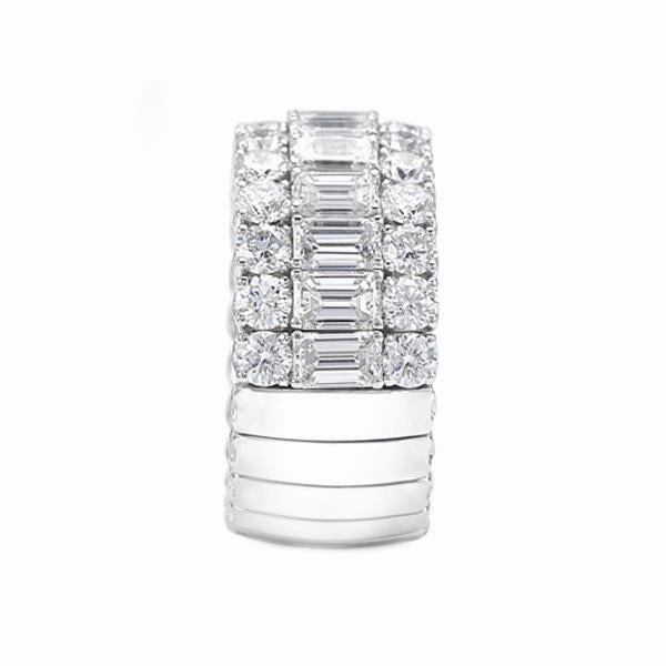 Picchiotti Xpandable 18ct White Gold 4.85ct Diamond Half Eternity Ring