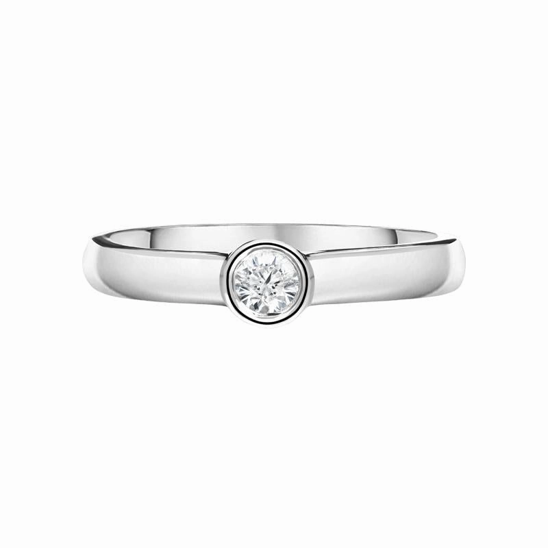 Platinum 0.14ct Diamond Flower Solitaire Ring