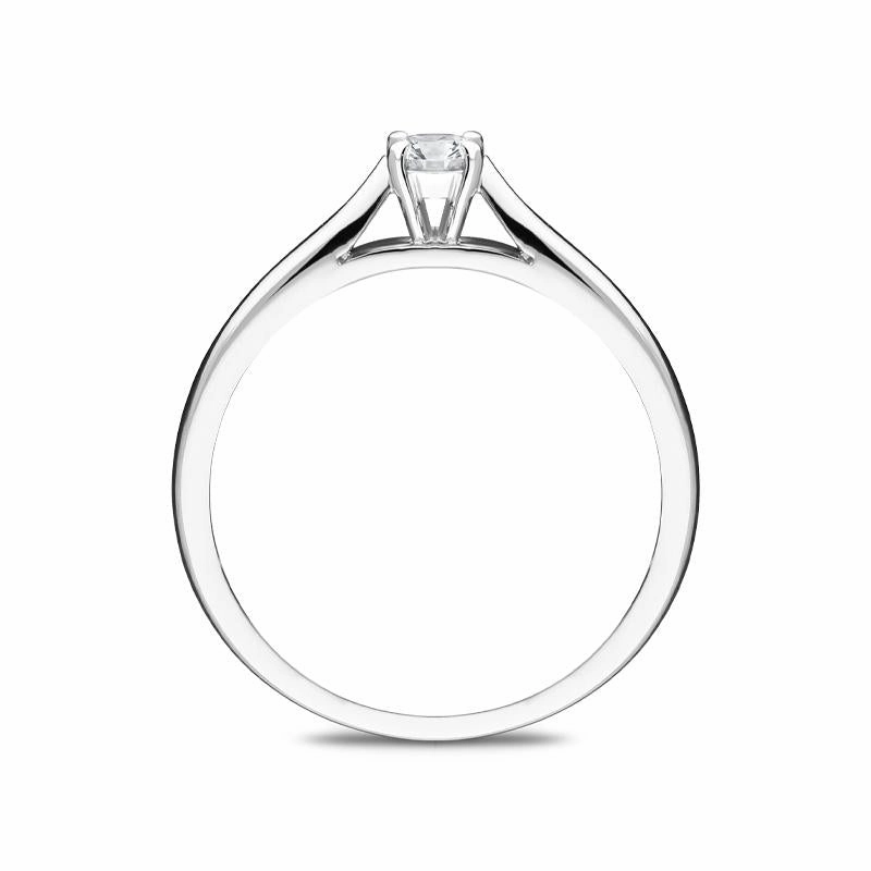 Platinum 0.15ct Diamond Brilliant Cut Solitaire Ring