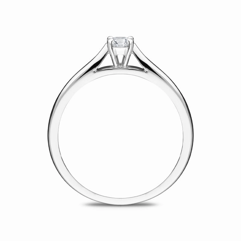 Platinum 0.15ct Diamond Brilliant Cut Solitaire Ring