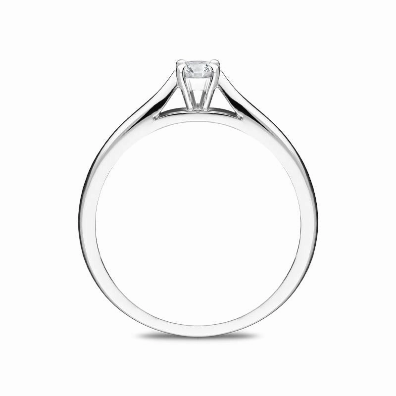 Platinum 0.15ct Diamond Brilliant Cut Solitaire Ring