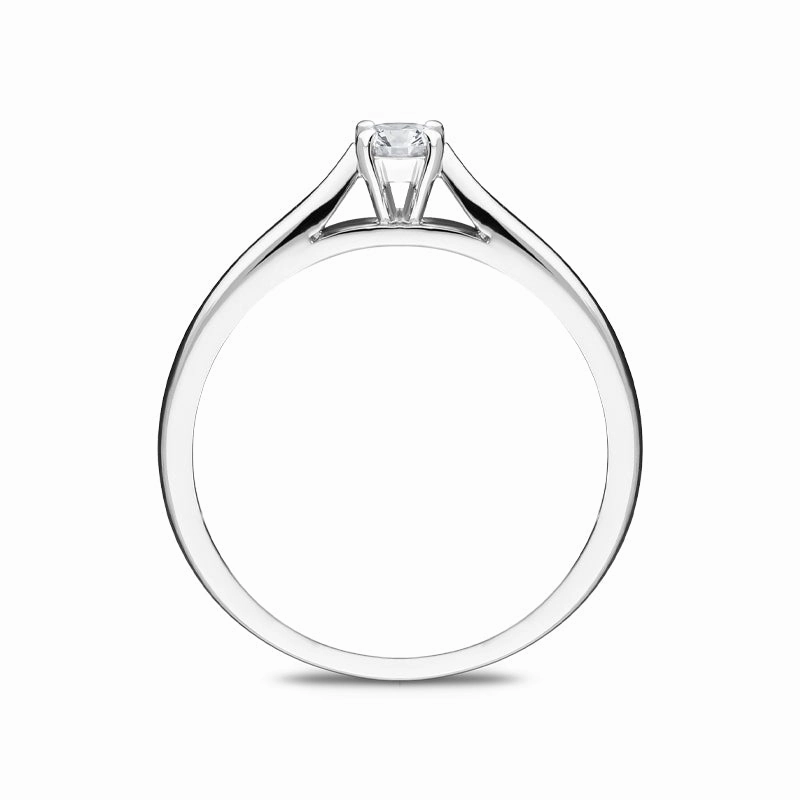Platinum 0.15ct Diamond Brilliant Cut Solitaire Ring