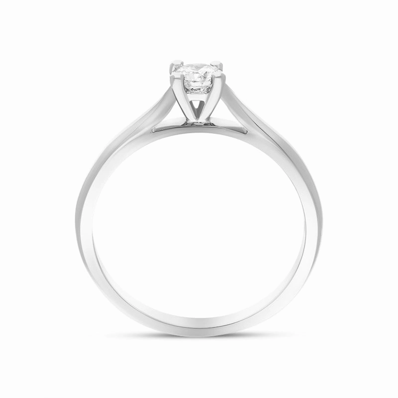 Platinum 0.20ct Diamond Round Brilliant Cut Solitaire Ring