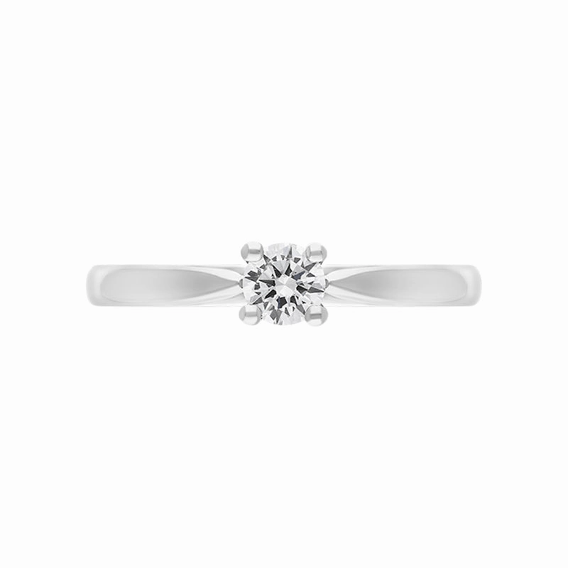 Platinum 0.20ct Diamond Round Brilliant Cut Solitaire Ring
