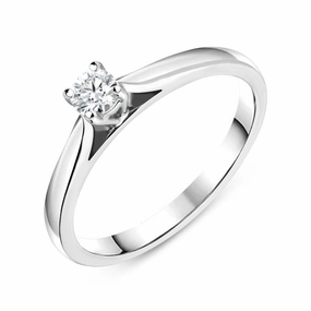 Platinum 0.20ct Diamond Solitaire Ring
