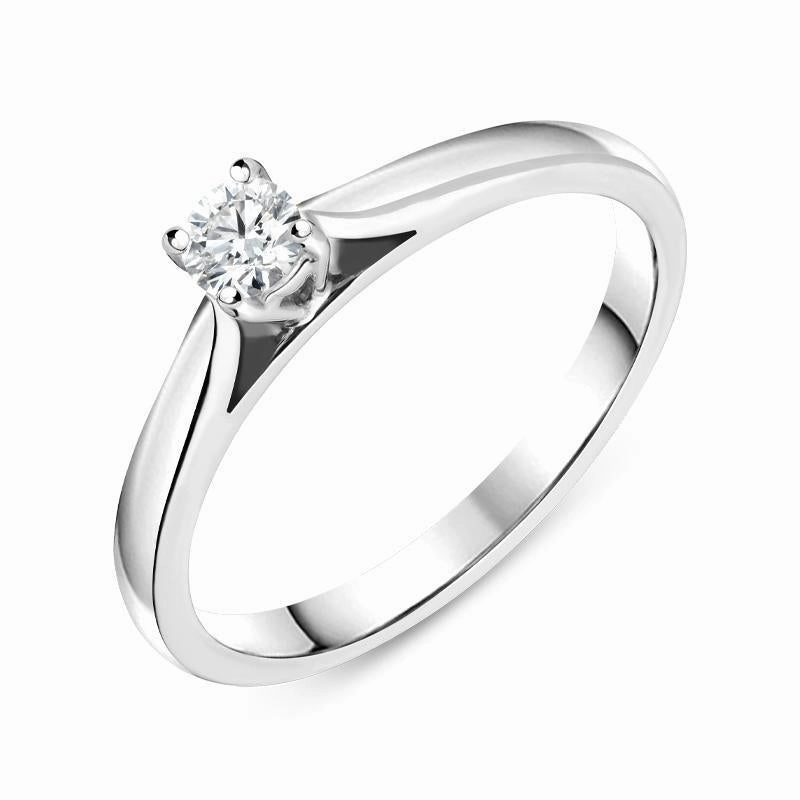 Platinum 0.20ct Diamond Solitaire Ring