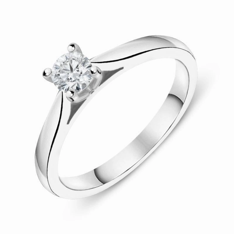 Platinum 0.20ct Diamond Solitaire Ring