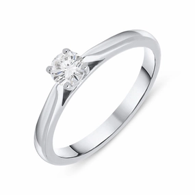 Platinum 0.25ct Diamond Brilliant Cut Solitaire Ring