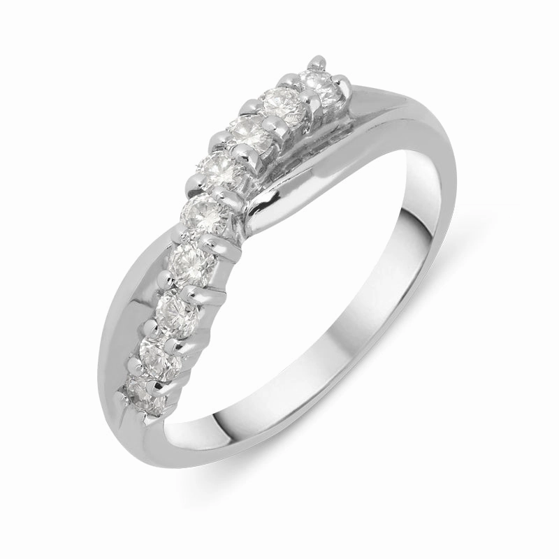 Platinum 0.27ct Diamond Twist Ring