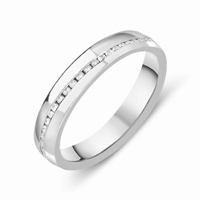 Platinum 0.28ct Diamond Diagonal Line Eternity Ring