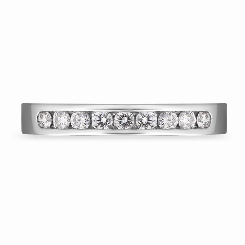Platinum 0.30ct Diamond Channel Set Wedding Half Eternity Ring