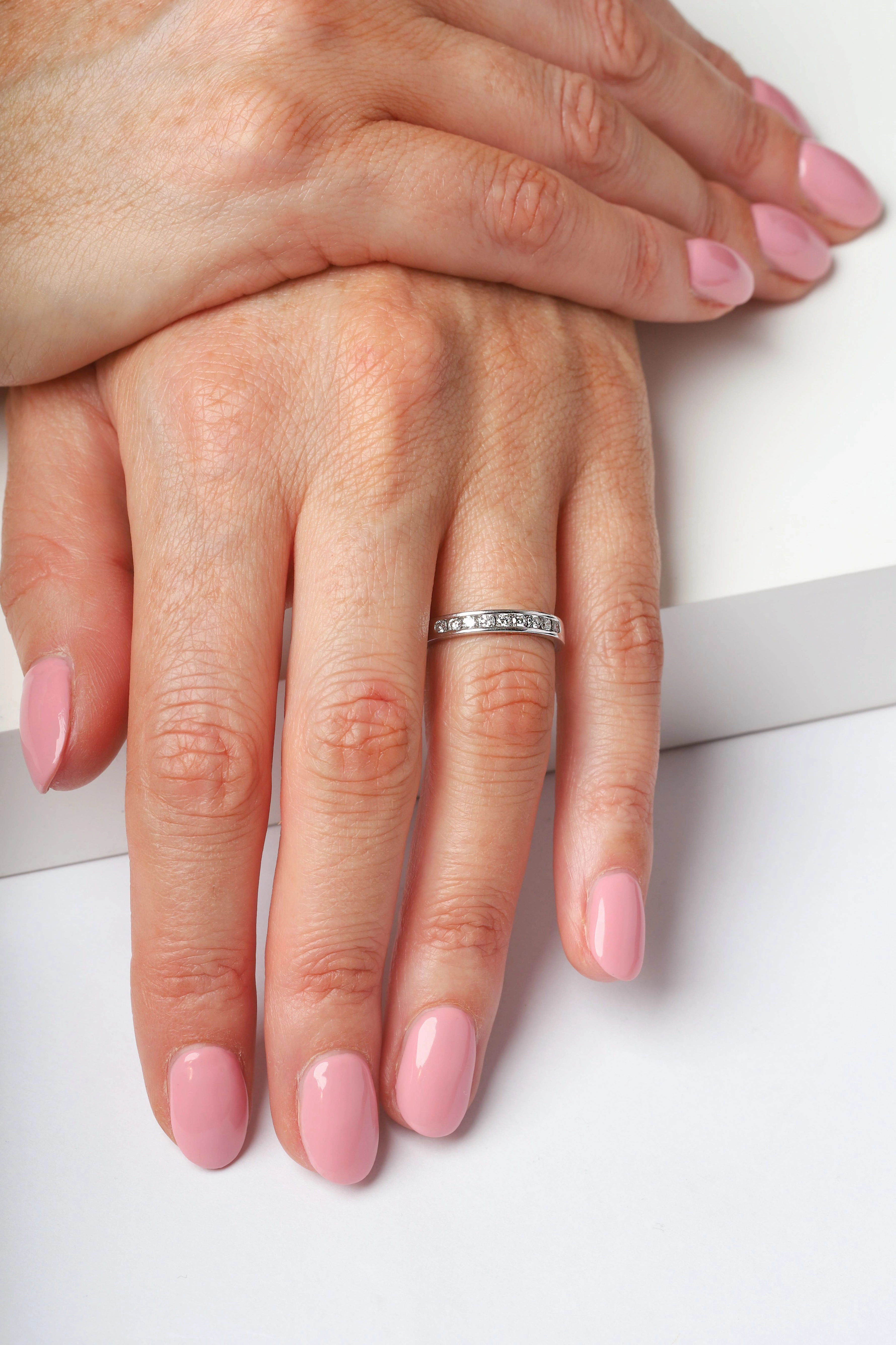 Platinum 0.30ct Diamond Channel Set Wedding Half Eternity Ring