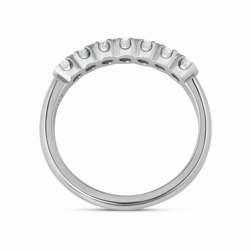 Platinum 0.30ct Diamond Claw Set Wedding Half Eternity Ring
