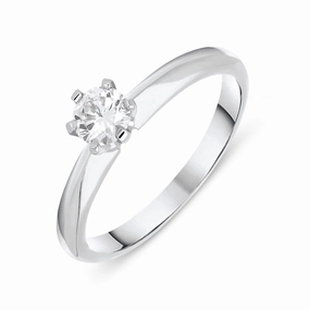 Platinum 0.31ct Diamond Brilliant Cut Solitaire Ring