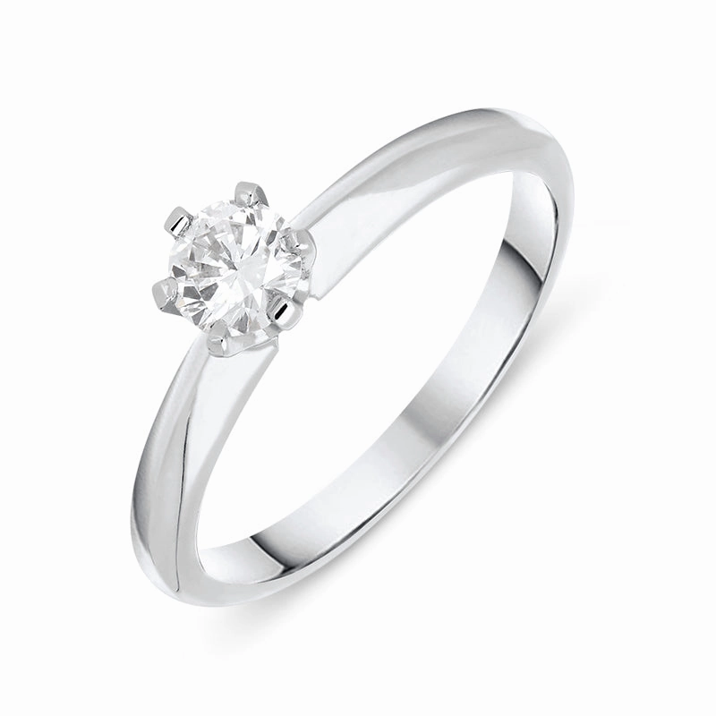 Platinum 0.31ct Diamond Brilliant Cut Solitaire Ring