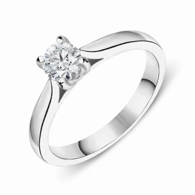 Platinum 0.33ct Diamond Brilliant Cut Solitaire Ring