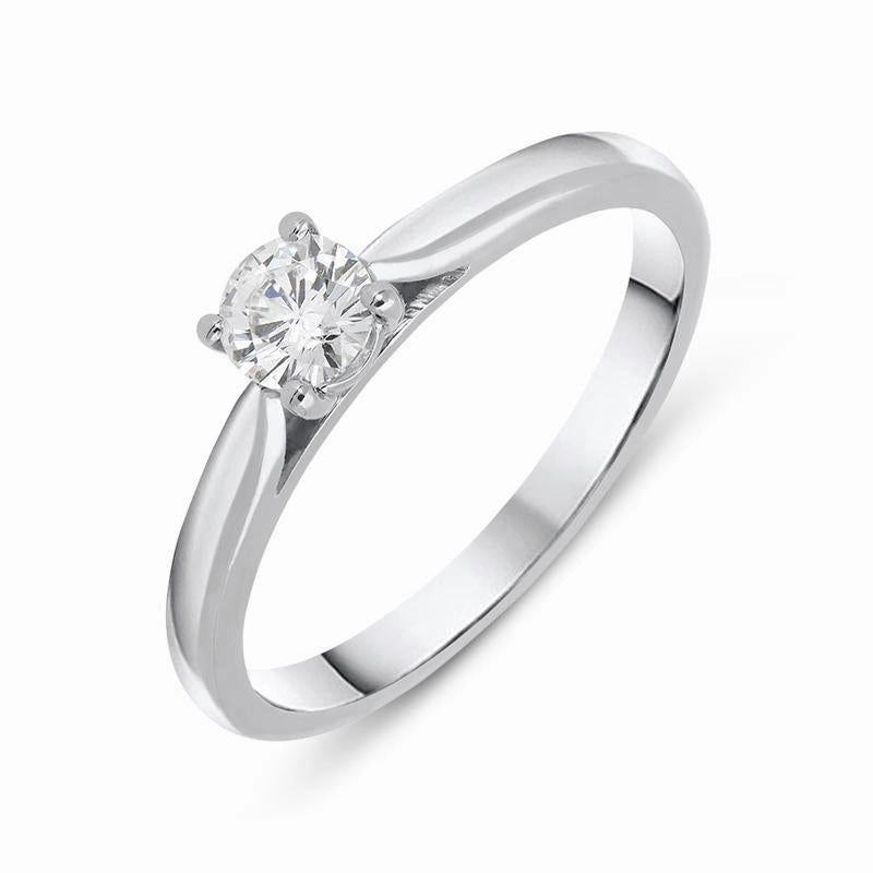 Platinum 0.33ct Diamond Brilliant Cut Solitaire Ring