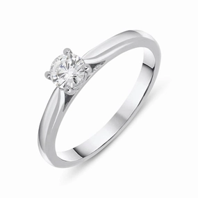 Platinum 0.33ct Diamond Brilliant Cut Solitaire Ring