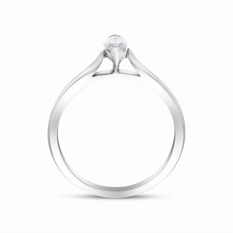 Platinum 0.33ct Diamond Marquise Cut Solitaire Ring
