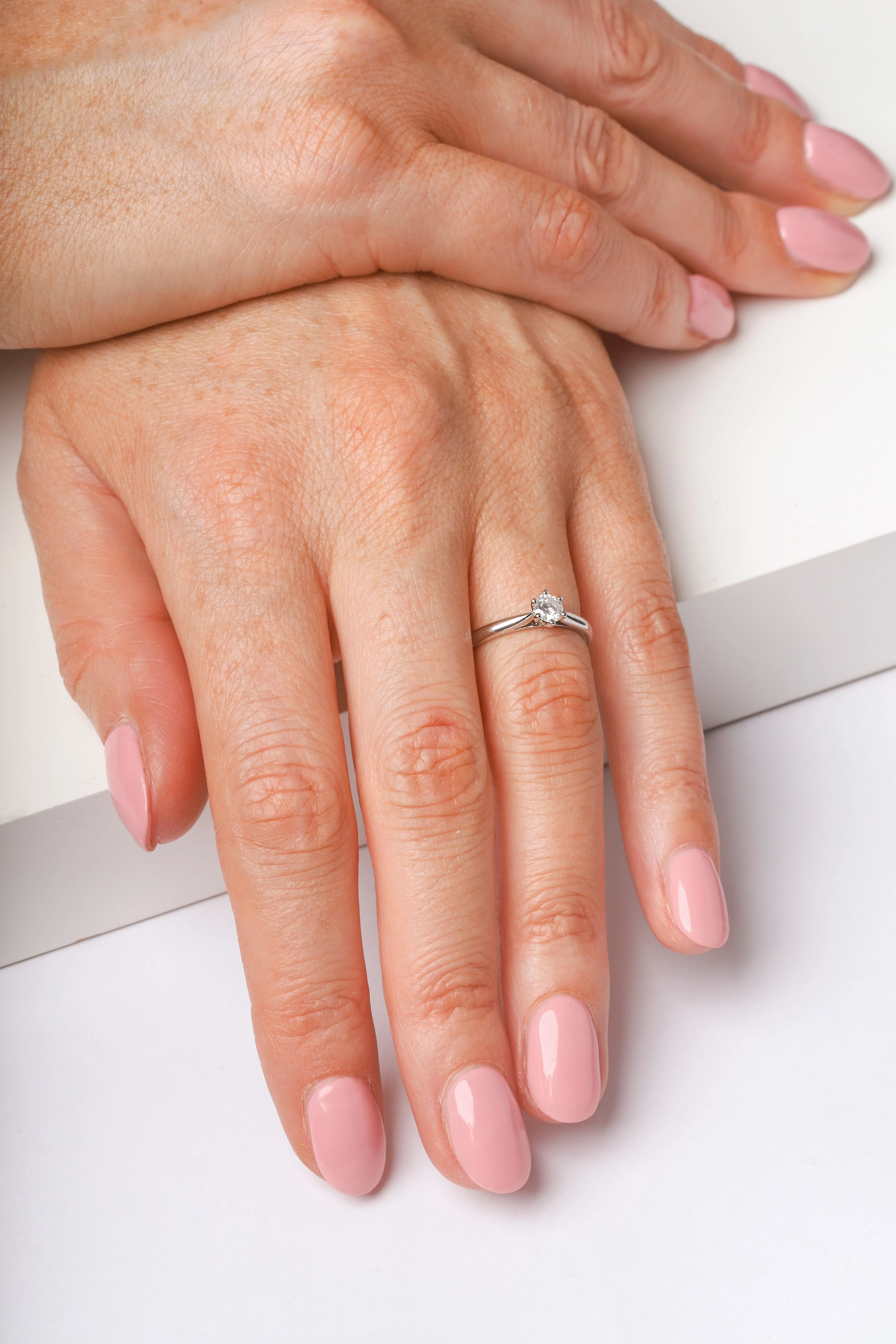 Platinum 0.33ct Diamond Round Brilliant Cut Six Claw Solitaire Ring