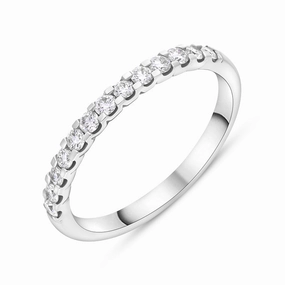 Platinum 0.34ct Diamond Half Eternity Ring