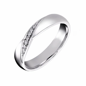 Platinum 0.35ct Diamond Wedding Half Eternity Ring