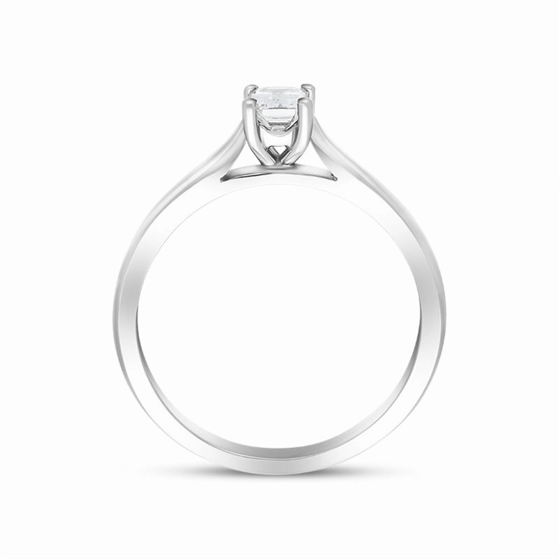 Platinum 0.36ct Diamond Emerald Cut Solitaire Ring