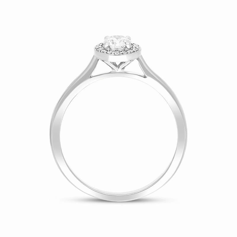 Platinum 0.37ct Diamond Pave Cluster Ring