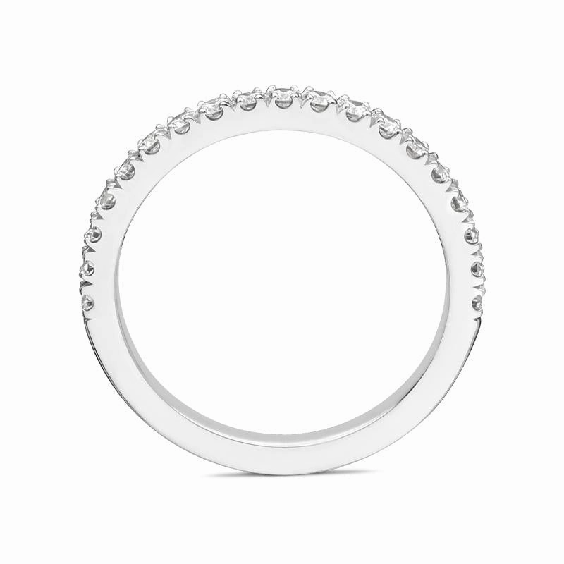Platinum 0.40ct Diamond Brilliant Cut Half Eternity Ring