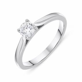 Platinum 0.40ct Diamond Brilliant Cut Solitaire Ring