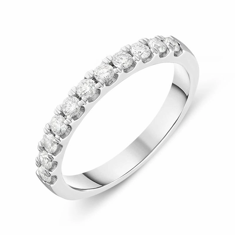 Platinum 0.40ct Diamond Half Eternity Ring