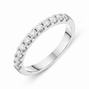 Platinum 0.40ct Diamond Half Eternity Ring
